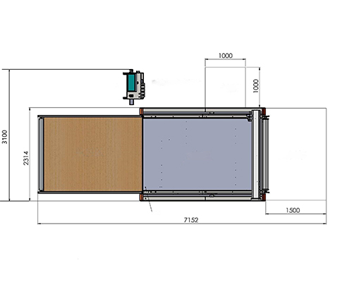 BK 2516 2.5meter pick up table