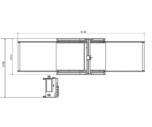 BK 2516 2.5m load and pick up table