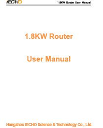 1.8KW Router User Manual
