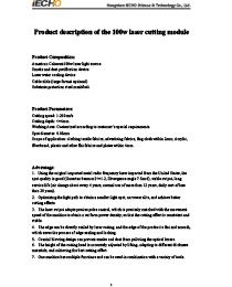 Product Description of the 100w Laser Cutting Module