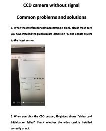 CCD Camera without Signal